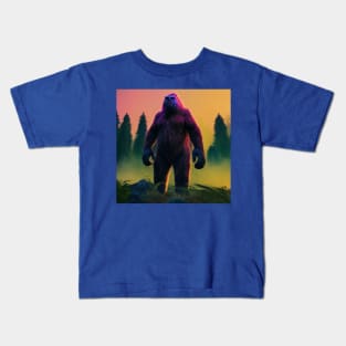 Dope Sasquatch in Nature Kids T-Shirt